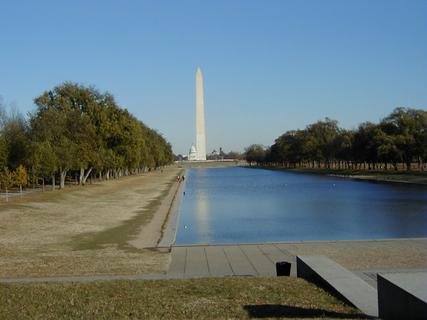 Washington Monument and Capitol Building from Lincoln Memorial<br>Location: <a href="https://www.google.com/maps/search/?api=1&query=38.88953,-77.04843" target="_new">Lincoln Memorial Reflecting Pool</a>